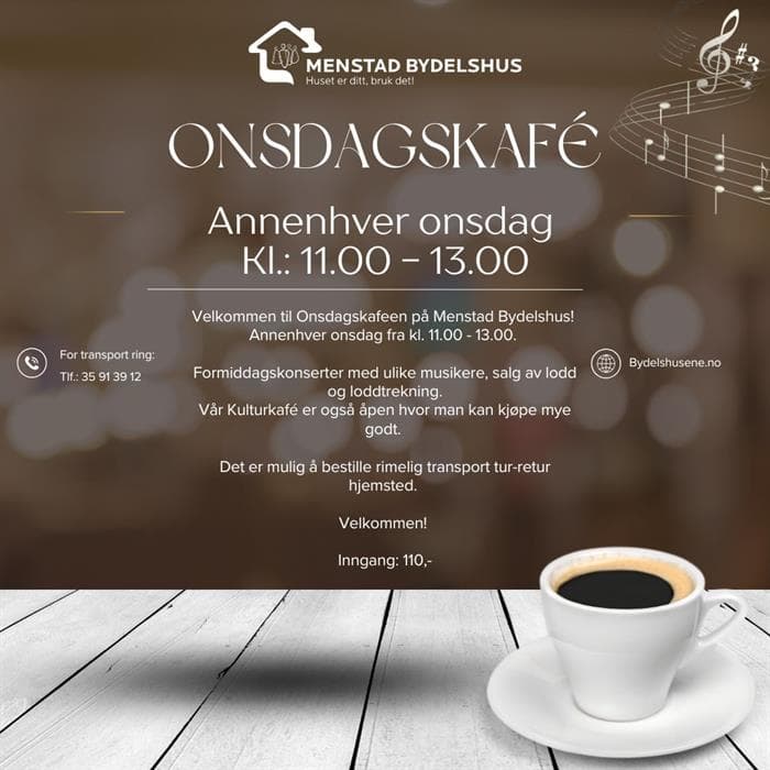 Informasjon om Onsdagskafé